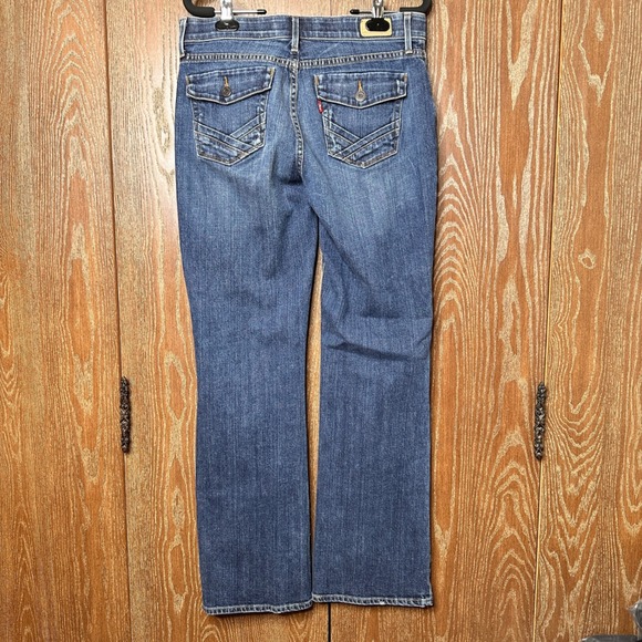 Levi Strauss & Co Boot Cut 525 Perfect Waist Jeans Women 8 Blue Denim Straight - Picture 5 of 9